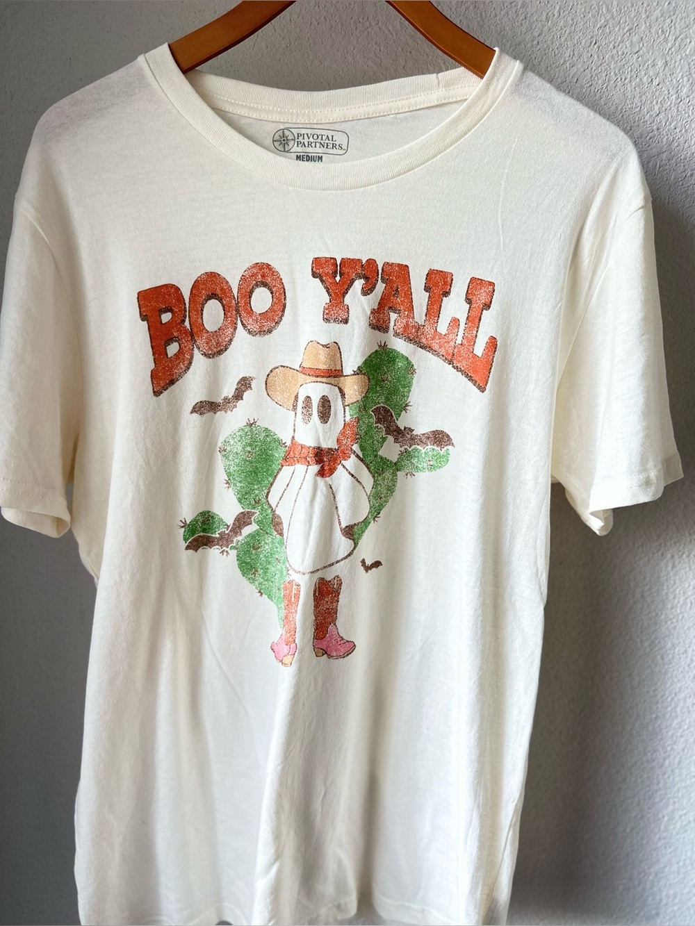 American Eagle Outfitters White 'Boo Y'all' Graphic Tee